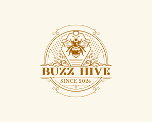 Vintage Honey Bee logo design