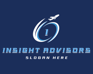 Logistics Airplane Delivery logo design