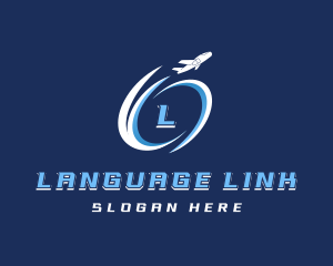 Logistics Airplane Delivery logo design