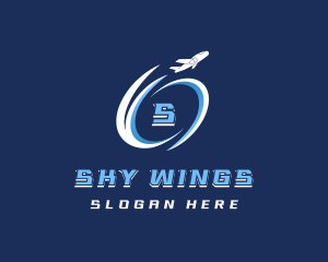 Logistics Airplane Delivery logo design