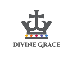 Priest - Christian Royalty Crown logo design