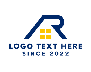 Residential - Roofing Contractor Letter R logo design