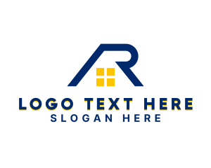 Residence - Residential Roof Letter AR logo design
