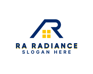 Residential Roof Letter AR logo design