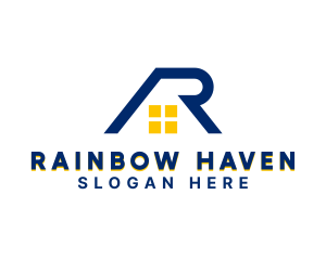 Residential Roof Letter AR logo design