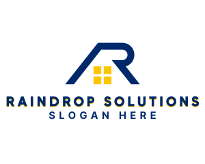 Residential Roof Letter AR logo design