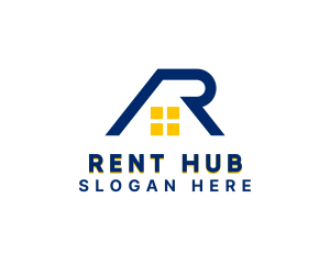 Residential Roof Letter AR logo design