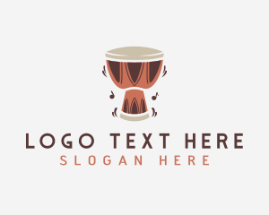 Drum - Tribal Drum Instrument logo design