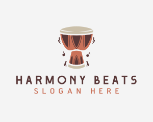 Tribal Drum Instrument logo design