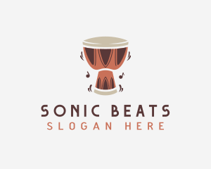 Tribal Drum Instrument logo design