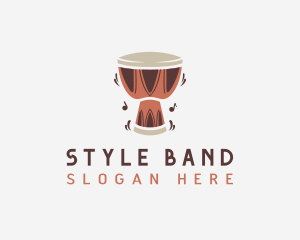 Tribal Drum Instrument logo design