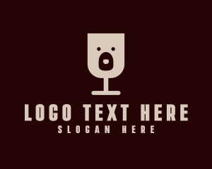 Character - Bear Goblet Winery logo design