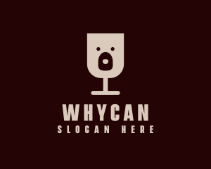 Wine Glass - Bear Goblet Winery logo design