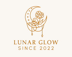 Beauty Lunar Flower logo design