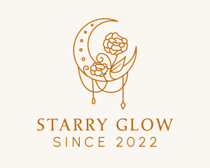 Beauty Lunar Flower logo design