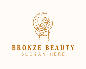 Beauty Lunar Flower logo design