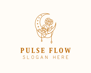 Beauty Lunar Flower logo design