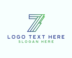 Customer Care - Modern Tech Number 7 logo design