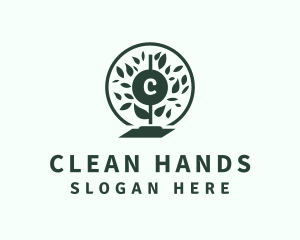 Sanitizers - Natural Disinfection Cleaning logo design