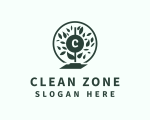 Natural Disinfection Cleaning logo design