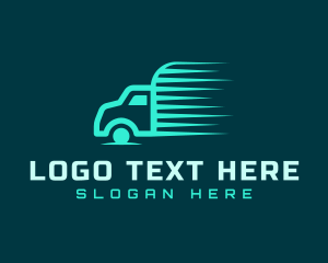 Courier - Automotive Truck Logistics logo design
