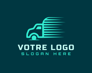 Driver - Automotive Truck Logistics logo design