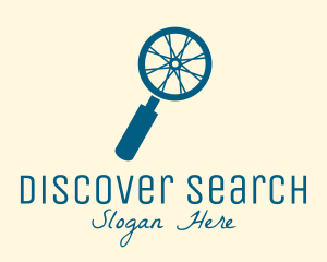 Blue Search Wheel  logo design