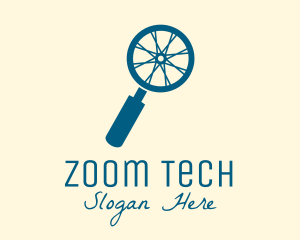 Zoom - Blue Search Wheel logo design