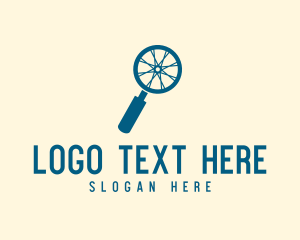 Zoom - Blue Search Wheel logo design