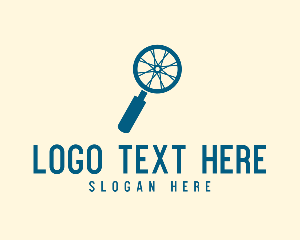 Zoom - Blue Search Wheel logo design