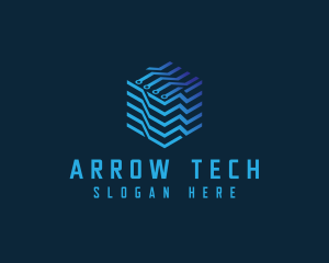 Technology Digital Cube Circuitry  logo design