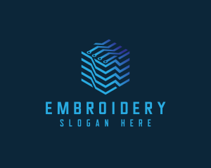 Technology Digital Cube Circuitry  logo design