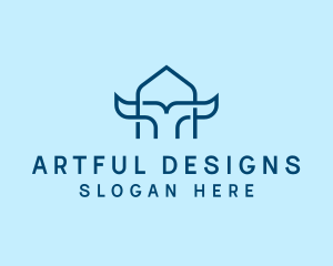 Whale Tail Letter A logo design