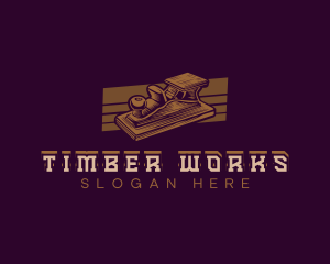 Wood Carpentry Planer  logo design