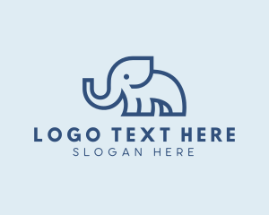 Wildlife - Wildlife Minimalist Elephant logo design