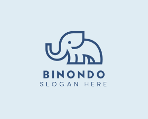 Baby Brand - Wildlife Minimalist Elephant logo design