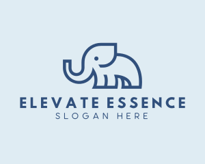 Animal Sanctuary - Wildlife Minimalist Elephant logo design
