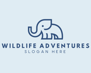 Wildlife Minimalist Elephant logo design