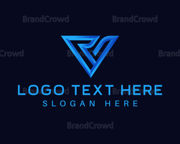 Digital Firm Letter V Logo
