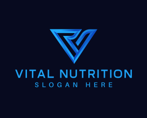 Digital Firm Letter V logo design