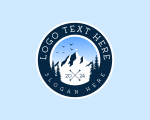 Campsite - Outdoor Mountain  Camping logo design