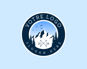 Outdoor Mountain  Camping Logo