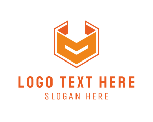 Orange Square - Delivery Box Letter O logo design