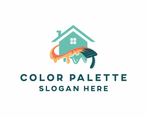 Paint Drip Brush logo design