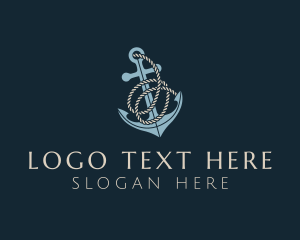 Letter O - Anchor Rope Letter O logo design