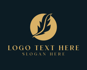 Feather - Quill Pen Publisher logo design