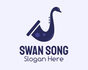 Violet Duck Saxophone  logo design