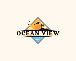 Beach Travel Tourism logo design