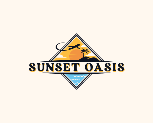 Beach Travel Tourism logo design