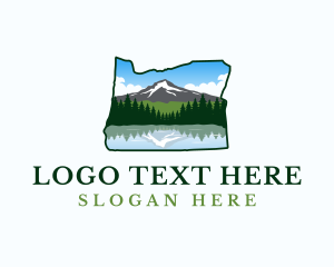 Map - Oregon Mt Hood Lake logo design